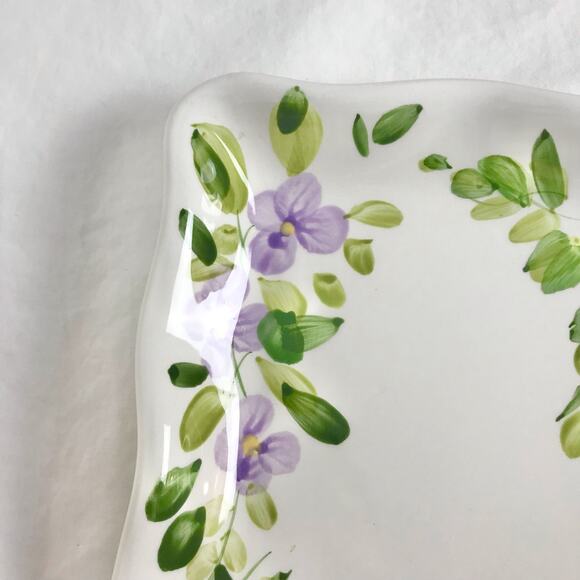 Tabletops Unlimited Mariam's Garden Ceramic Floral Tray For Sugar & Creamer - Picture 5 of 10